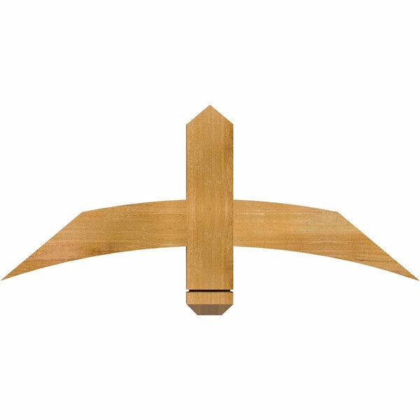 Ekena Millwork Bellingham Rough Sawn Timber Gable Bracket, Western Red Cedar, 36"W x 15"H x 2"D x 4"F, 10/12 Pitch GBW036X15X0204BEL00RWR - main